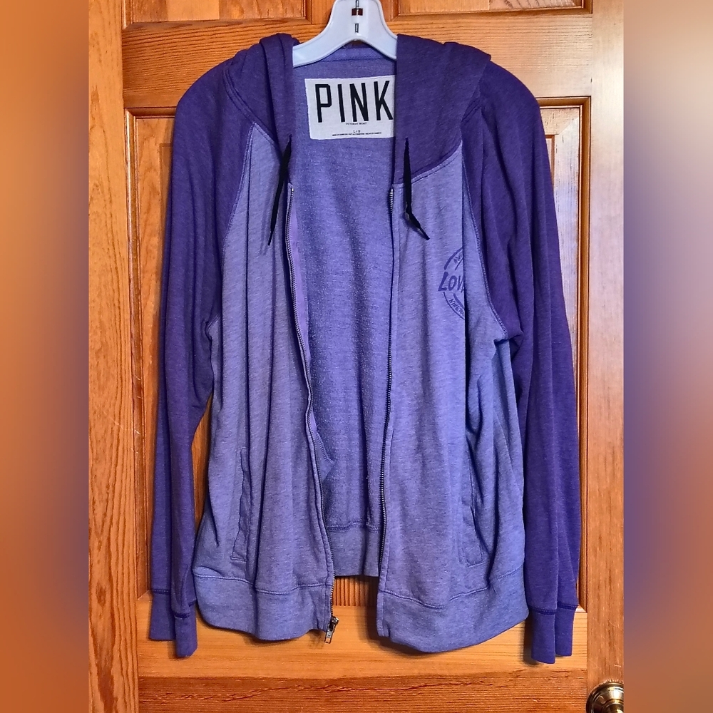 PINK Purple Zip-Up Hoodie - Picture 4 of 8